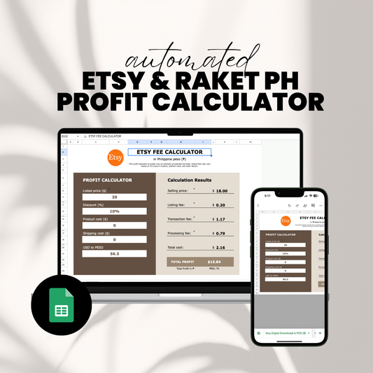 Etsy & Raket PH Profit Calculator (AUTOMATED)