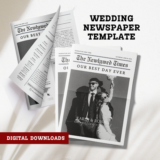 Wedding Newspaper Magazine Template