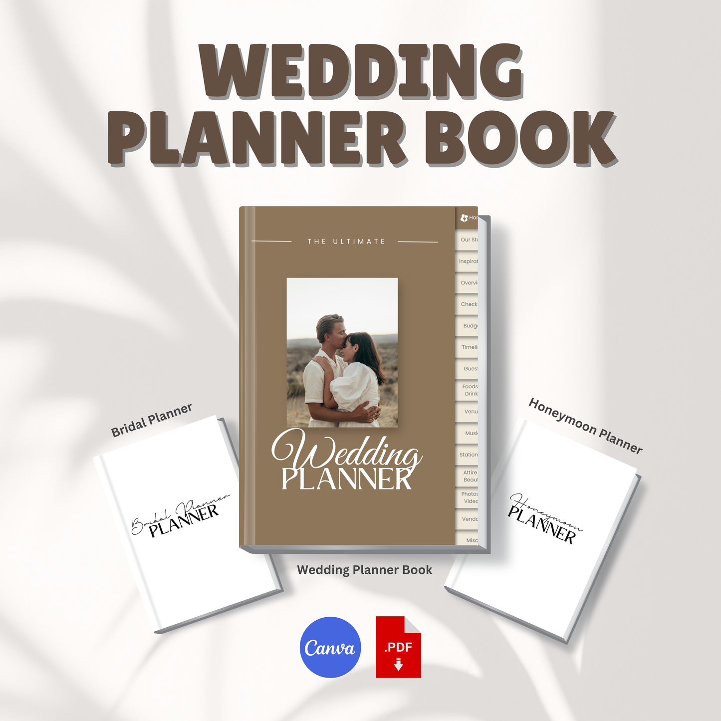 Digital Wedding Planner, Printable Wedding Planner Book