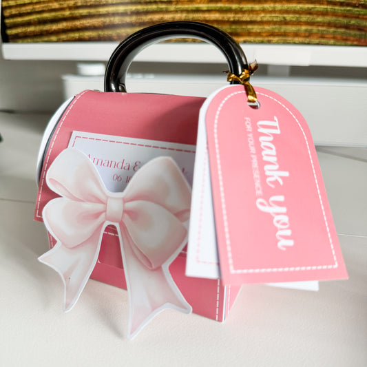 Mug Holder for Favors and Giveaways Editable in Canva PINK