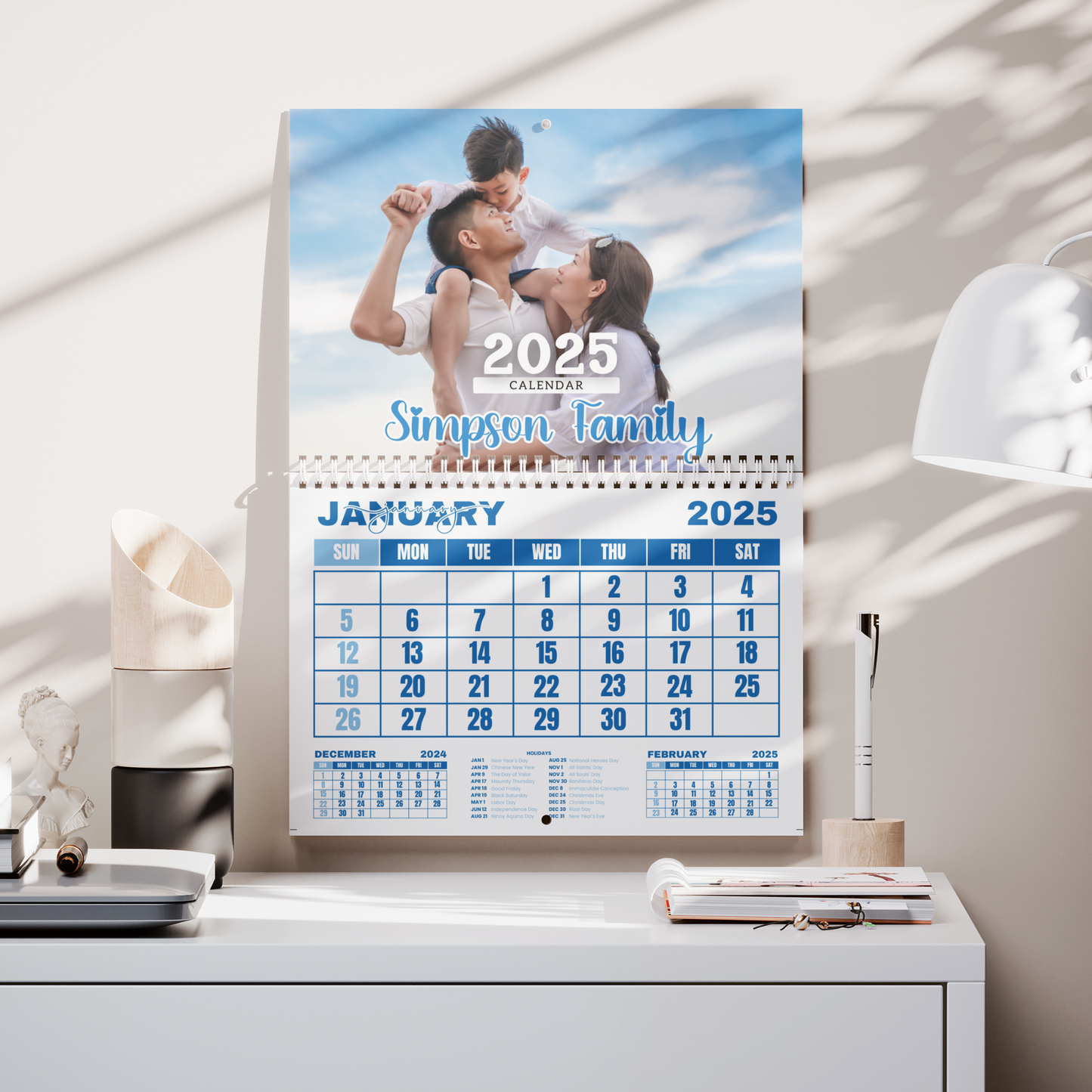 2025 Calendar Template for Printing Businesses | Fully Editable Canva Design