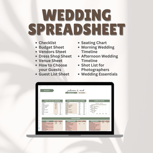 Ultimate Wedding Planner Spreadsheet