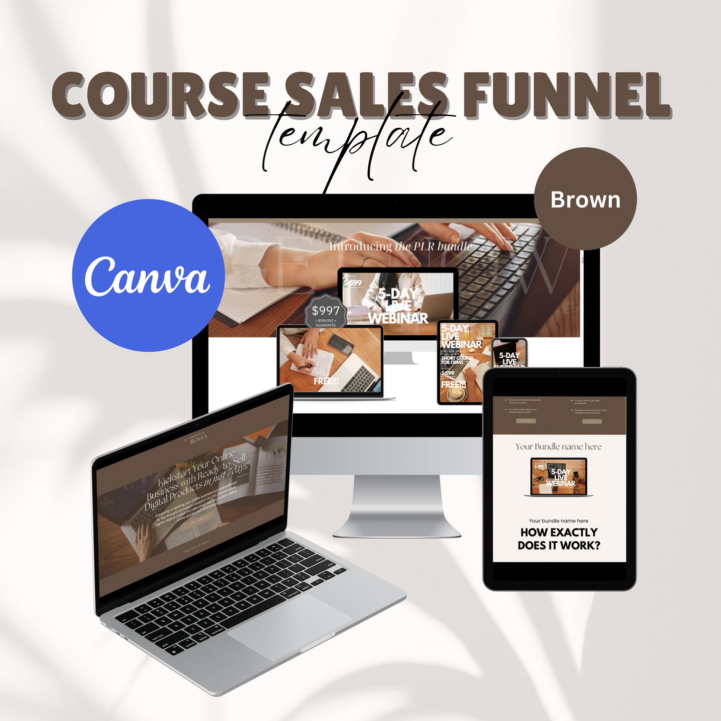 Course Sales Funnel Canva Template